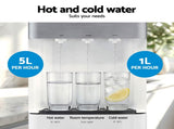 Devanti 3 Taps Water Cooler Dispenser Bottom Loading Dispenser Chiller Filter Purifier WD-617-3T-WH