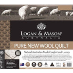 Logan and Mason 500GSM Pure Wool Premium Quality Quilt Queen V442-LED-QUILT-500GSMWOOL-WHITE-QS