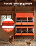 Chicken Nest Box, 3-Compartment, 15 to 30 in Stable & Corrosion-Resistant Metal Nesting Boxes with V952-JSCDX1530INCCC3QIV0
