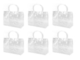 30Pcs Clear PVC Plastic Gift Bags with Handles Reusable Plastic Gift Wrap Tote Bags for Shopping V1294-YM0703-3117230088011