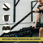 Battle Rope Dia 3.8cm x 9M length Poly Exercise Workout Strength Training V63-825871