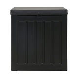 Gardeon Outdoor Storage Box 80L Container Lockable Garden Toy Tool Shed Black OSB-80-ABK