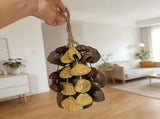 Handmade nutshell wind chime, nutshells rustling in the wind, bringing a touch of mountain forest V1232-GKZSL001