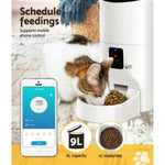 i.Pet Automatic Pet Feeder 9L Wifi Auto Dog Cat Feeder Smart Food Dispenser Timer PET-FEEDER-9L-WIFI-WH