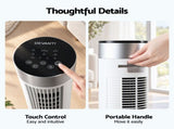 Devanti Tower Fan with Remote Control, 3 Speed 3 Mode 7.5h Timer, White TF-RC-01B-WH