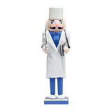 Doctor Nutcracker Decorative 14.2in Wood Nutcracker Figurine for Party Holiday Decoration V1294-YM0901-3115240111311