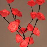 1 Set of 50cm H 20 LED Red Rose Tree Branch Stem Fairy Light Wedding Event Party Function Table Vase V382-REDROSESTEMBATT