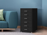 Levede 6 Drawer Office Cabinet Drawers Black HO0403-BK_NZ