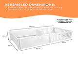Rooster Farms 1.9m x 0.95m PVC Dog Whelping Box Playpen Kit - Anti-Crush Rail V238-SUPDZ-41325231505488