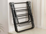 2-Tier Foldable Clothes Drying Rack for Balcony Bay Window-White V1161-101205