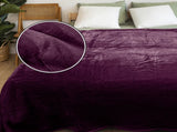 Laura Hill 3m x 3m XL Faux Mink Blanket Double-Sided Soft Plush Bed Oversized Throw Rug Purple MINK-XL-MV