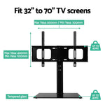 Artiss TV Stand Mount Bracket for 32"-70" LED LCD Swivel Tabletop Desktop Plasma TV-MOUN-S08-3-BK