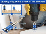 4 Flute Countersink Drill Bit Set Adjustable Depth Control Long Lasting Performance for Precise V1366-AZ2-W-15004