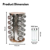 GOMINIMO Rotating Spice Rack Organizer with Label Sticker and Silicone Funnel V227-3720262007730