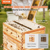 VEVOR Bee Hive 40 Frame Bee Hives Starter Kit, Beeswax Coated Cedar Wood, 2 Deep 2 Medium Bee V952-CTFXSMSHX2ZH12ZO0V0