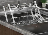 Stainless Steel Kitchen Countertop Organizer 2-Tier Spice Rack and Plate Holder Utensil Storage V1366-AZ2-W-12913