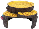 Resin Mini Stump Shape Hiding Hole Wooden Cave Artificial Aquarium Plants Ornaments for Shelter V1294-YM0715-3115210274111