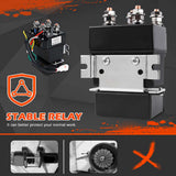 X-BULL 4500LB Electric Winch 12V Winch Boat Trailer ATV Steel Cable With 5.5MX13M Synthetic Rope V211-AUEB-AXEW017XBSR002