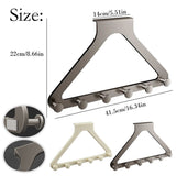 Over Door Hooks, No Drill Silent Use 6 Hooks for Towels & Clothes, Modern Matte Metal 16.3 inch V1370-AZ4-17142