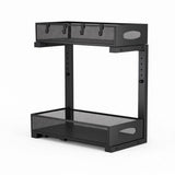 CARLA HOME 2 Tier Under Sink Organizer Pull Out Sliding Cabinet Storage Shelf with Height Adjustable V178-36328