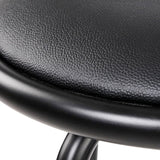 Artiss 2x Bar Stools Swivel Leather Padded Metal BA-TW-T5033A-BKX2