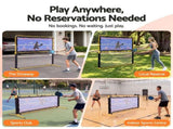 Everfit Pickleball Net Rebounder Portable Training Practice 6FT Black Yellow PB-B-6FT-YE