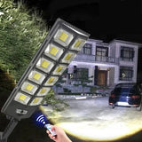 2-Pack 80000LM Black Solar Street Light with 504 LEDs and Remote Control V178-59192