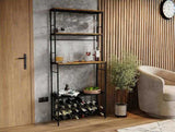 CARLA HOME Large Wine Rack for 20 Bottles with Wood Countertop and Sturdy Metal Frame LSB-36135