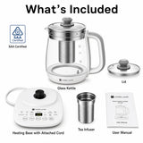 HOPER LAYER FA-K1501 Electric Glass Tea Kettle 1.5L Tea Maker SAA Certified V940-FA-K1501