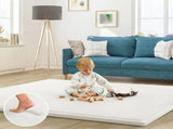 CARLA HOME Baby Play Mat 100x150cm, Thick Foam Crawling Mat, Infants, White V178-36553
