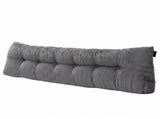 Giselle Headboard Pillow for Sitting in Bed, Upgraded Shredded Foam Reading Wedge Cushion for Lumbar HBP-WAVBTN-COR-GY-K