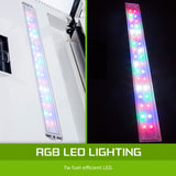 Aquarium Curved Glass RGB LED Fish Tank Set Filter Pump 52L V274-AQ-FT52L-BK