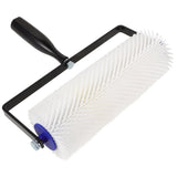 12 Inch Spiked Roller for Self-Leveling Floor Applications, White Plastic Bubble Remover Tool for V1192-AZ-W-22568