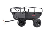 Garden Utility Trailer, 10 Cu. Ft 227 kg, ATV UTV Hauling Trailer, Tow Behind Poly Dump Cart with V952-HYTCHSSL10CUFU8JW001V0