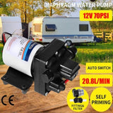 12V Caravan Water Pump High Pressure Self-priming rv Camping Boat 70PSI 20.8L/M V201-W12385999