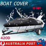 Boat Cover Heavy Duty 12-14ft Trailerable Marine 420D Waterproof UV Protector AU V201-W12783428