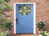 Handmade Hydrangea Rattan Ring Garland for European & American Decor 15.75 Inch Wreath for Front V1370-AZ4-16059