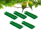 5Set Bird Feeding Trough Thicken Birdcage Hanging Feeder Bowl Box Feeding AccessoryGreen V1294-YM0901-3111210045611