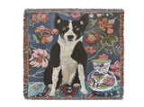 Dog Artistic Jacquard Throw Blanket - American Style Illustrated Sofa Cover & Tapestry - 130 x 160cm V888-ELOSUNG28839