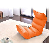 SOGA Foldable Tatami Floor Sofa Bed Meditation Lounge Chair Recliner Lazy Couch Orange LOUNGELEATHERORANGE