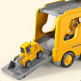 Construction Truck Toys with 6 Mini Cars for Electric Carrier Toy Set V1263-JX-7327