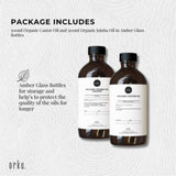 Orku 500ml Organic Castor Oil and 500ml Organic Jojoba Oil Pack V238-SUPDZ-41086375690320