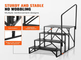 RV, 4-Step RV Stairs, 199.58KGS Load Capacity, Thickened Carbon Steel, With Handrail, Non-Slip V952-FCBTGDKHJG4JE8I22V0