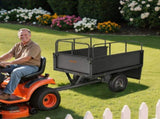 Garden Utility Trailer, 17 Cu. Ft & 272 kg Capacity, ATV UTV Hauling Trailer, Tow Behind Steel Dump V952-HYTCHSTPK17CFT3NV001V0