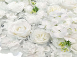 Artificial Flower Wall Backdrop Panel 40cm x 60cm Mixed Whites V637-DP1193820