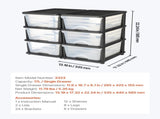 Plastic Storage Drawers, 2 Pack Storage Organizer Drawer, 6 Drawers Closet Organization and Storage V952-CWCT1YKLDD1GCPFV6001V0