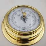 4 Pcs Boat Barometer Clock Thermometer Hygrometer Weather Station Set Wall Mounting Type Brass for V1370-AZ4-07790