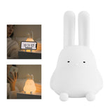 Bunny Night Light Warm Light Timed Dimmable Folding Hanging Ear Night Lamp Cute Silicone Phone V1294-YM0901-3119240064011