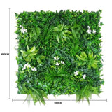 Luxury Snowy White Vertical Garden / Green Wall UV Resistant 100cm x 100cm V637-1019049