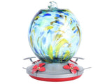 Hummingbirds Water Feeder Colorful Painting Glass Bird Feeding Tool for Garden CourtyardQ2 V1294-YM0901-3111200116912